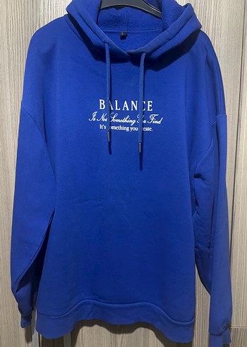 Defacto Canli Mavi Kapusonlu Sweatshirt