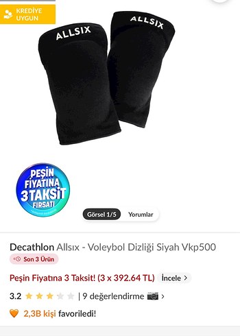 Allsix Siyah Voleybol Dizliği - Görsel 4