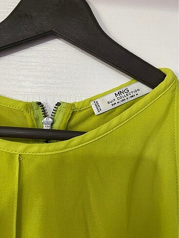 Mango Mango Suit fıstık yeşili şık bluz M beden
