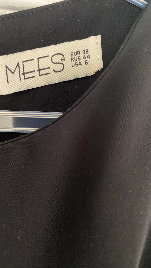 Siyah Kolsuz Uzun Kadın kumaş abiye Tulum - Görsel 2