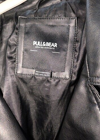 l Beden Pull&Bear oversize biker deri ceket