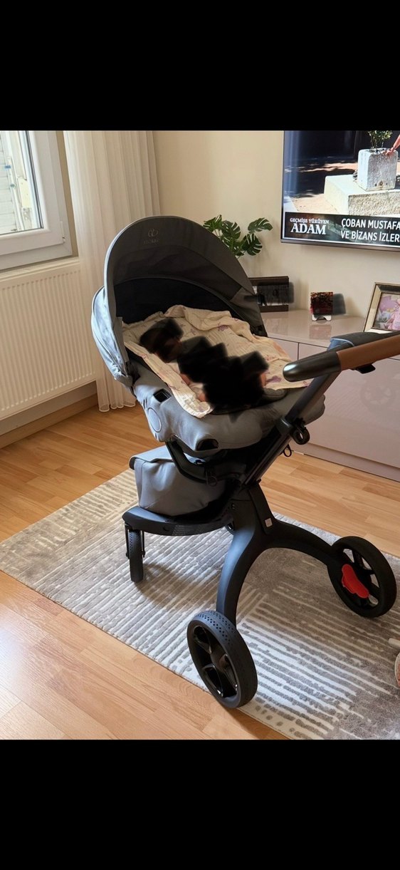 Stokke Gri Bebek Arabası - Görsel 5