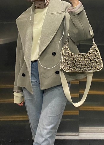 Zara Zara Kısa Kruvaze Kaban