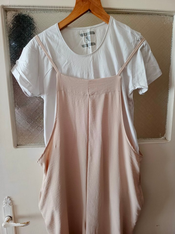 Bej Desenli Kadın Tulum - Görsel 2