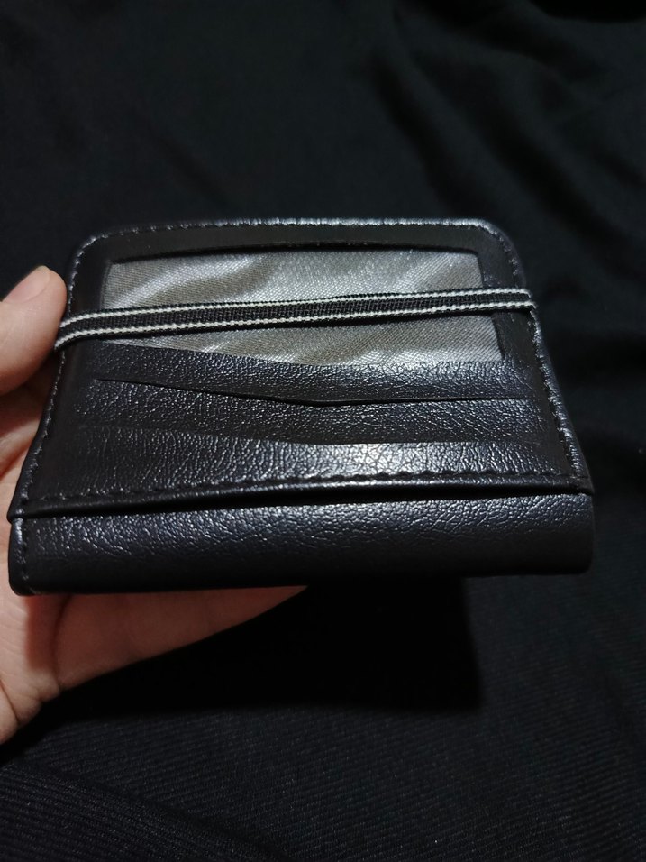 Parlak Siyah Minimalist Erkek Cüzdan - Görsel 2