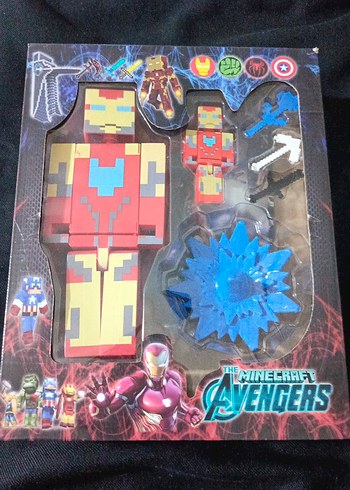 Renkli Minecraft Avengers Aksiyon Figürü Seti