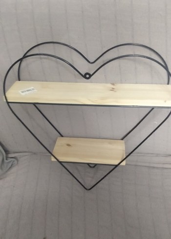  Beden ten rengi Renk Kalp Şeklinde Ahşap Raflı Dekoratif Askı