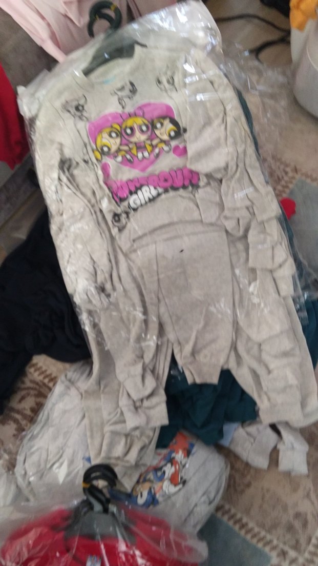 Kız Çocuk Kapüşonlu Uzun Kollu Baskılı Tişört - Görsel 2