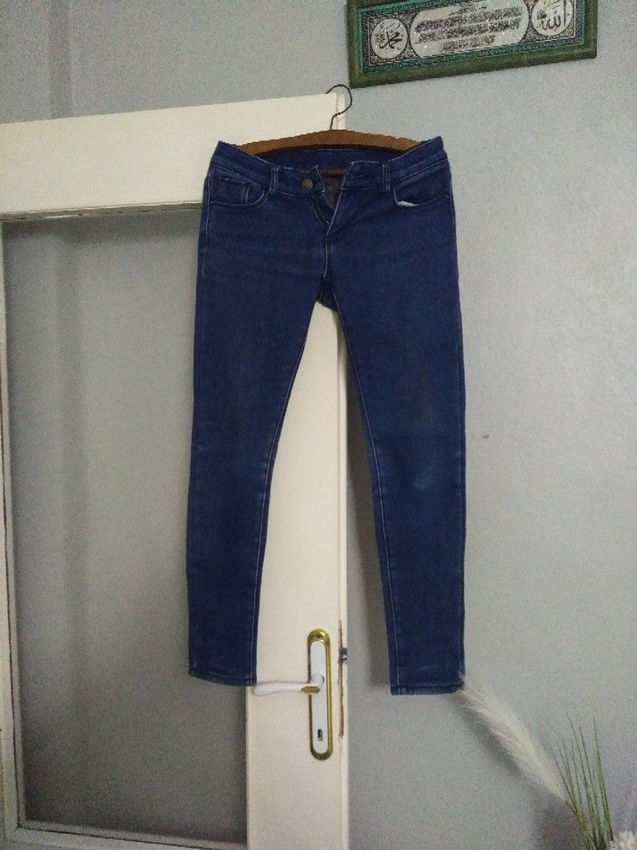 Kadın Mavi Dar Kesim Midi Jean - Görsel 2