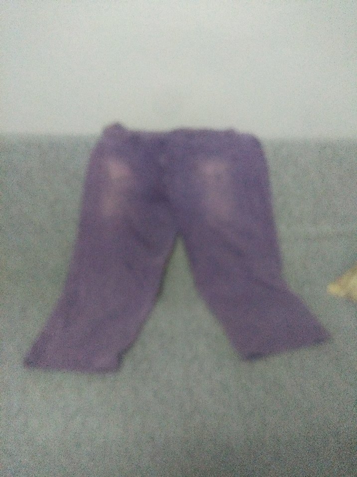 Mor Geniş Kesim Midi Kot Pantolon - Görsel 2