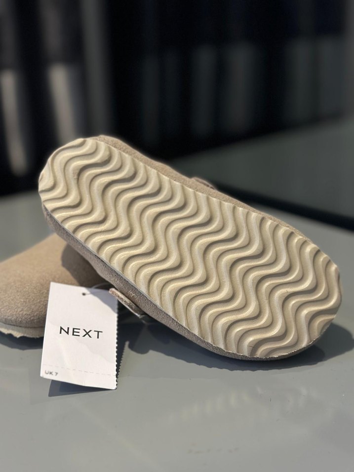 Next Bej Süet Tokalı Çocuk Ev Terliği-Babet - Görsel 3