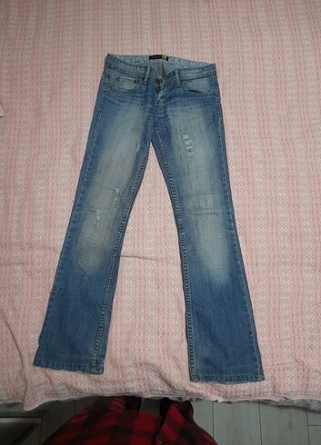 Vintage Düşük Bel Pantolon