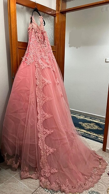 42 Beden pembe Renk Prenses Model Nişanlık