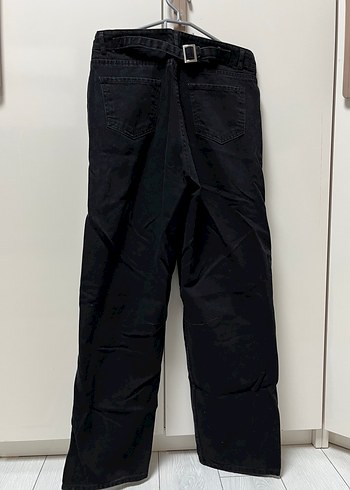 Zara Siyah Bol Kesim Midi Boy Kadın Kot Pantolon
