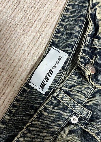 Zara gesto yesil soluk efektli baggy pantolon