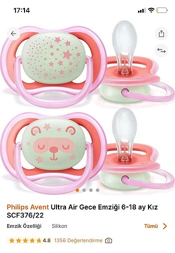 Avent emzik philps 6-18 ay sıfır