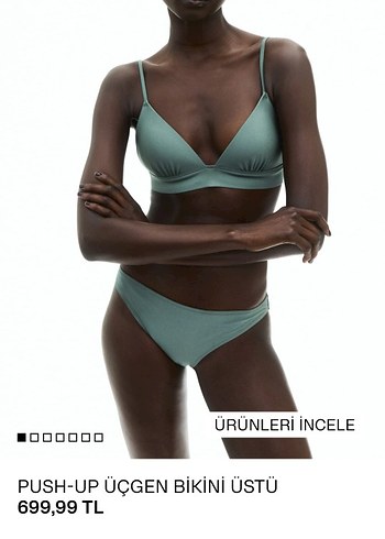 42 Beden yeşil Renk yeşil Bikini Üstü
