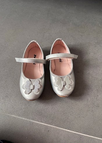 Kız Çocuk Bej Tokalı Babet Ayakkabı - Görsel 2