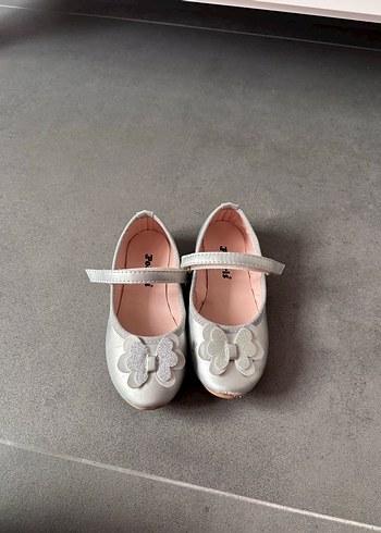 Kız Çocuk Bej Tokalı Babet Ayakkabı - Görsel 3