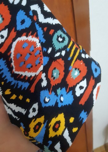 Renkli Bohem Uzun Kimono - Görsel 2