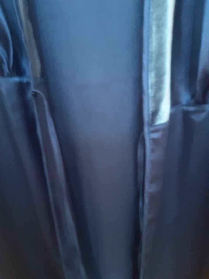 Parlak Mavi Uzun Kadın Sabahlık Saten - Görsel 4