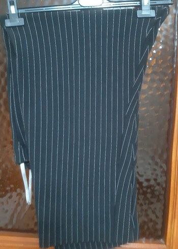 Gri Pilili Kadın Kumaş Pantolon - Görsel 2