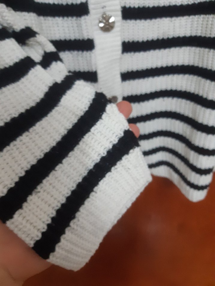 Zebra Desenli Uzun Kollu Triko Hırka - Görsel 2