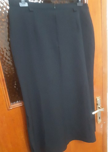 Kadın Siyah Uzun Kemerli Etek - Görsel 2