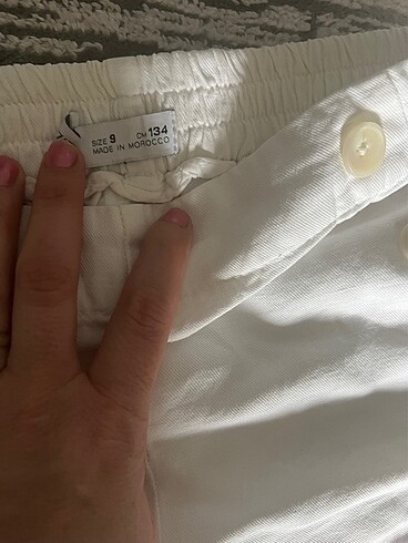 9 Yaş Beden Zara keten pantolon
