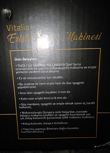 Beden MEHMET ŞEF ÖZEL MAKARNA ERİŞTE MAKİNESİ
