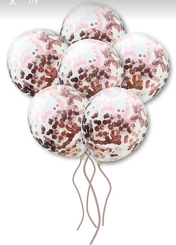 10 adet Gold rose pullu şeffaf balon 