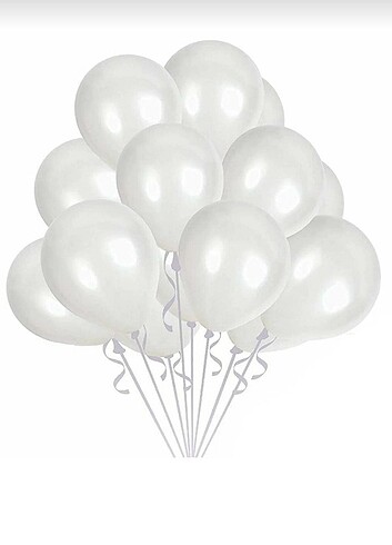 Beyaz metalik balon