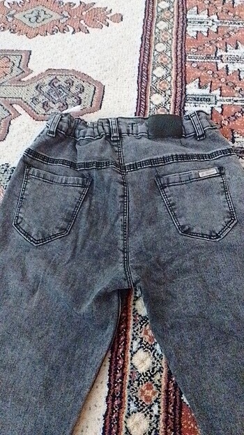 10 Yaş Beden gri Renk Kız çocuk kot pantolon 