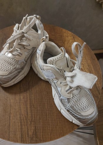 Kadın Beyaz Platformlu Yılan Desenli Spor Ayakkabı - Görsel 2