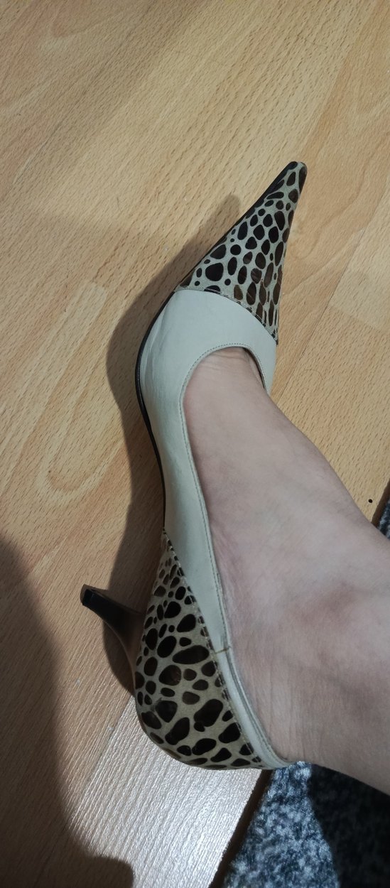 Leopar Desenli Bej Kadın Stiletto - Görsel 3