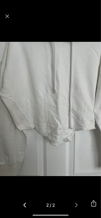 Koton Korse Detaylı Beyaz Crop Sweat
