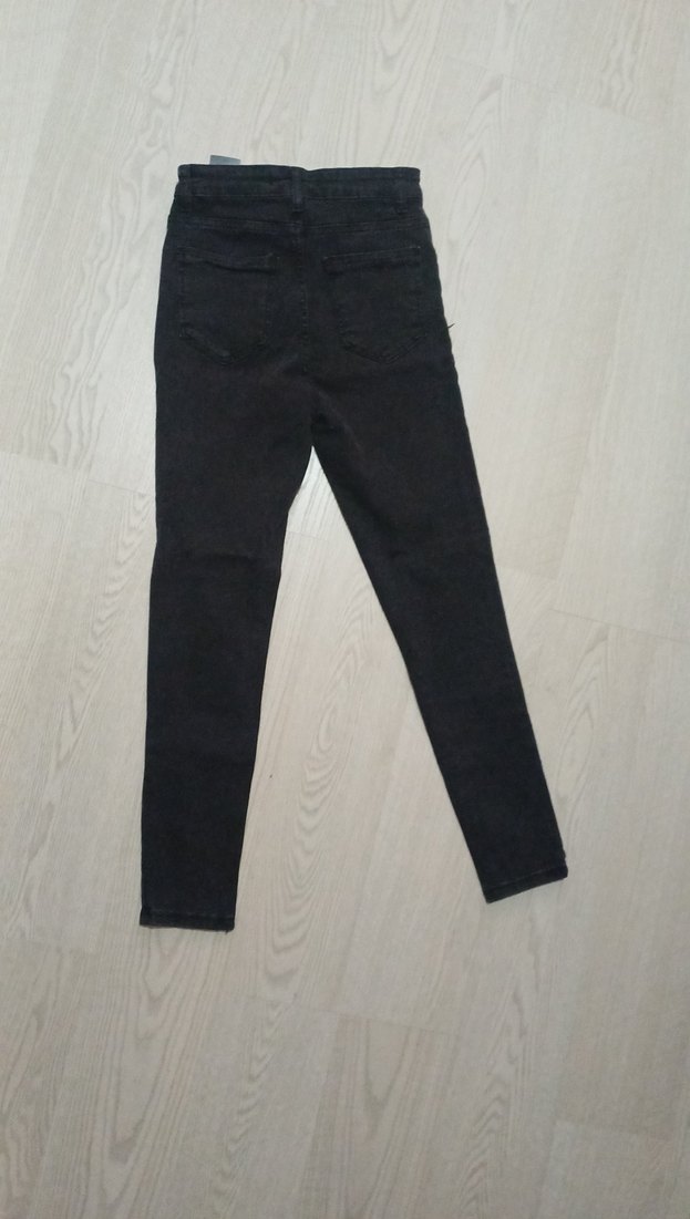 Siyah Regular Fit Midi Kot Pantolon - Görsel 4
