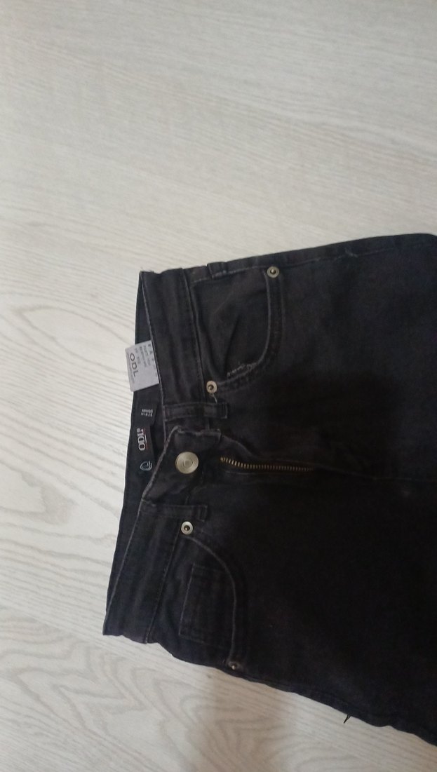 Siyah Regular Fit Midi Kot Pantolon - Görsel 2