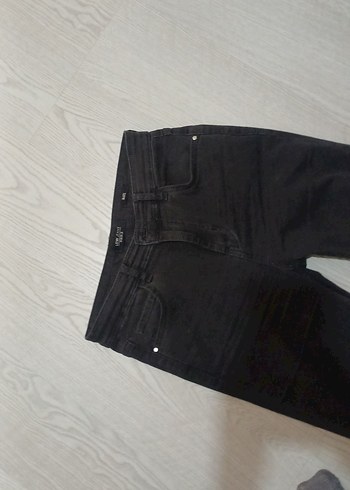 gri Kadın Jean ispanyol paça - Görsel 2