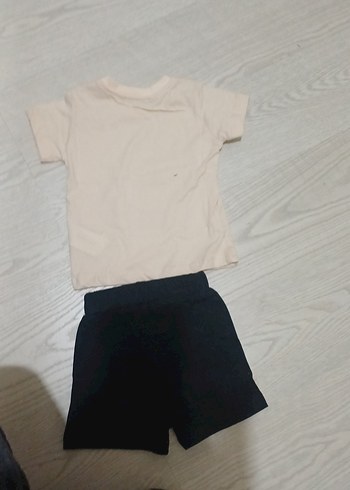 Kısa Kollu Aslan Baskılı Bebek Takımı - Görsel 3