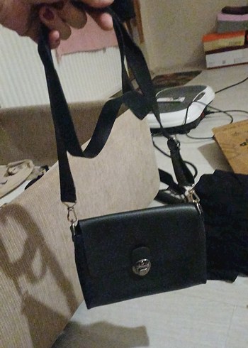 Siyah Deri Kadın Çanta - Görsel 3