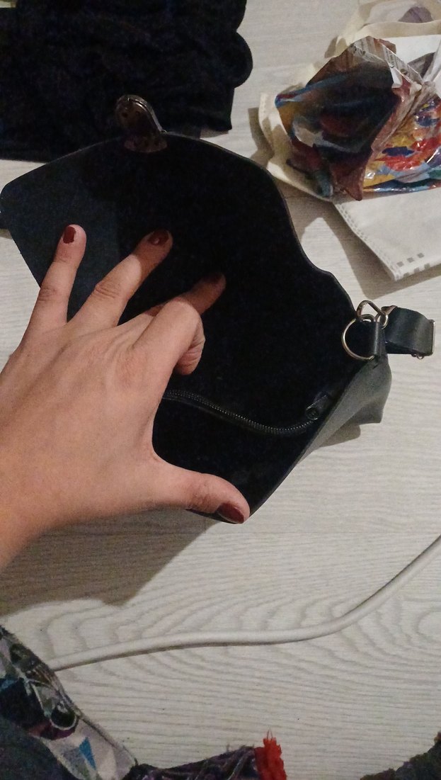 Siyah Deri Kadın Çanta - Görsel 2