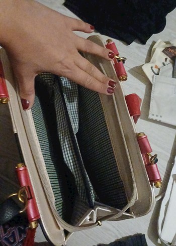 Pembe Tokalı Deri Kadın Çanta - Görsel 3