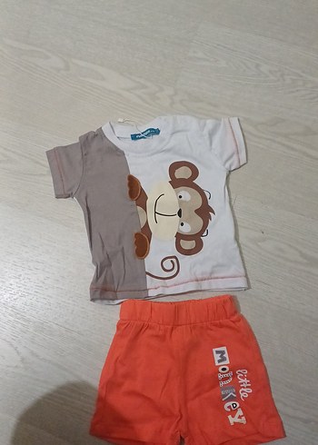 Baskılı Kısa Kollu Erkek Bebek Takımı - Görsel 3