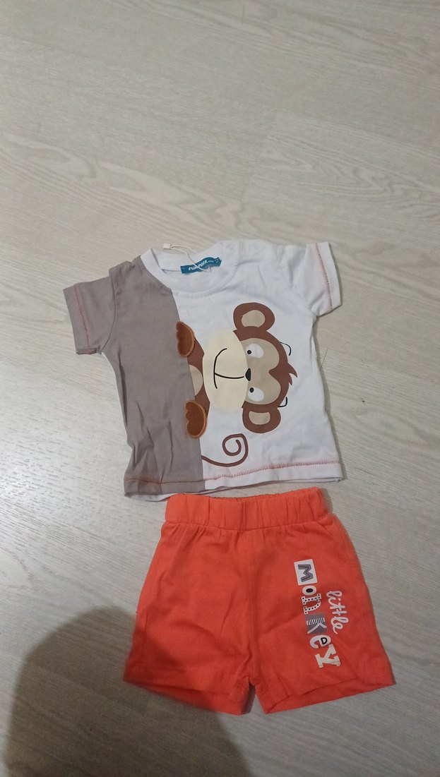 Baskılı Kısa Kollu Erkek Bebek Takımı - Görsel 3