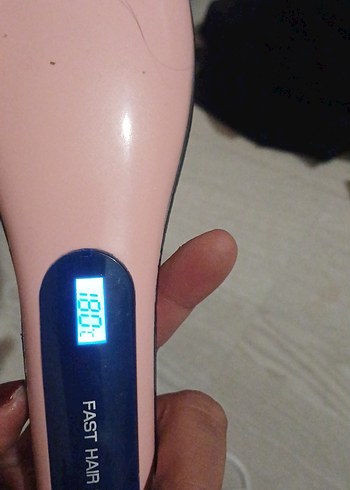 Pastel Pembe Saç Düzleştirici Fırça - Görsel 4