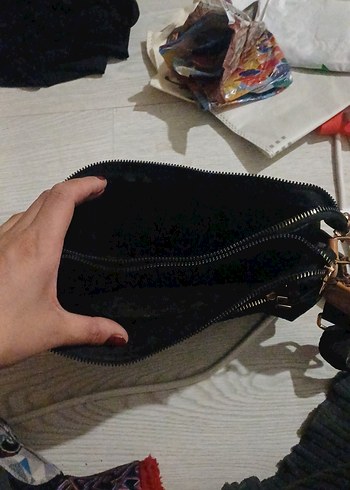 Diğer Siyah Deri Kadın Omuz Çantası