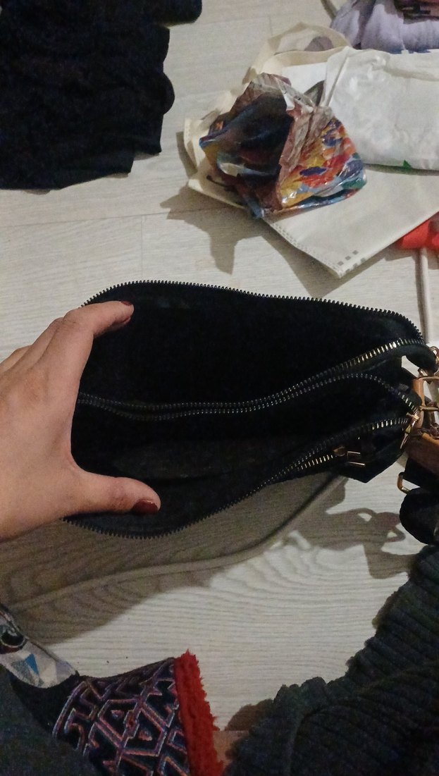 Siyah Deri Kadın Omuz Çantası - Görsel 2