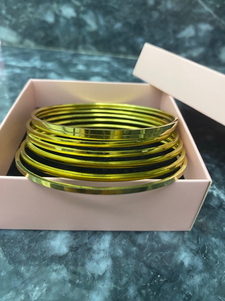 Altın Renkli Kadın Bileklik Seti ajda - Görsel 2