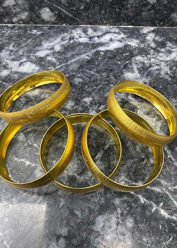 Kadın Parlak Altın Bilezik - Görsel 4